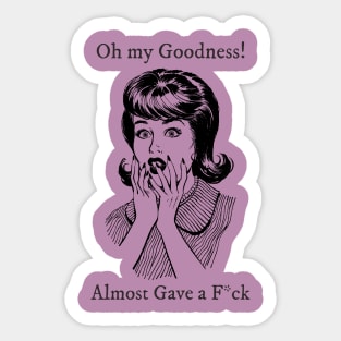 Almost Gave a F*ck | Sassy Retro Sticker